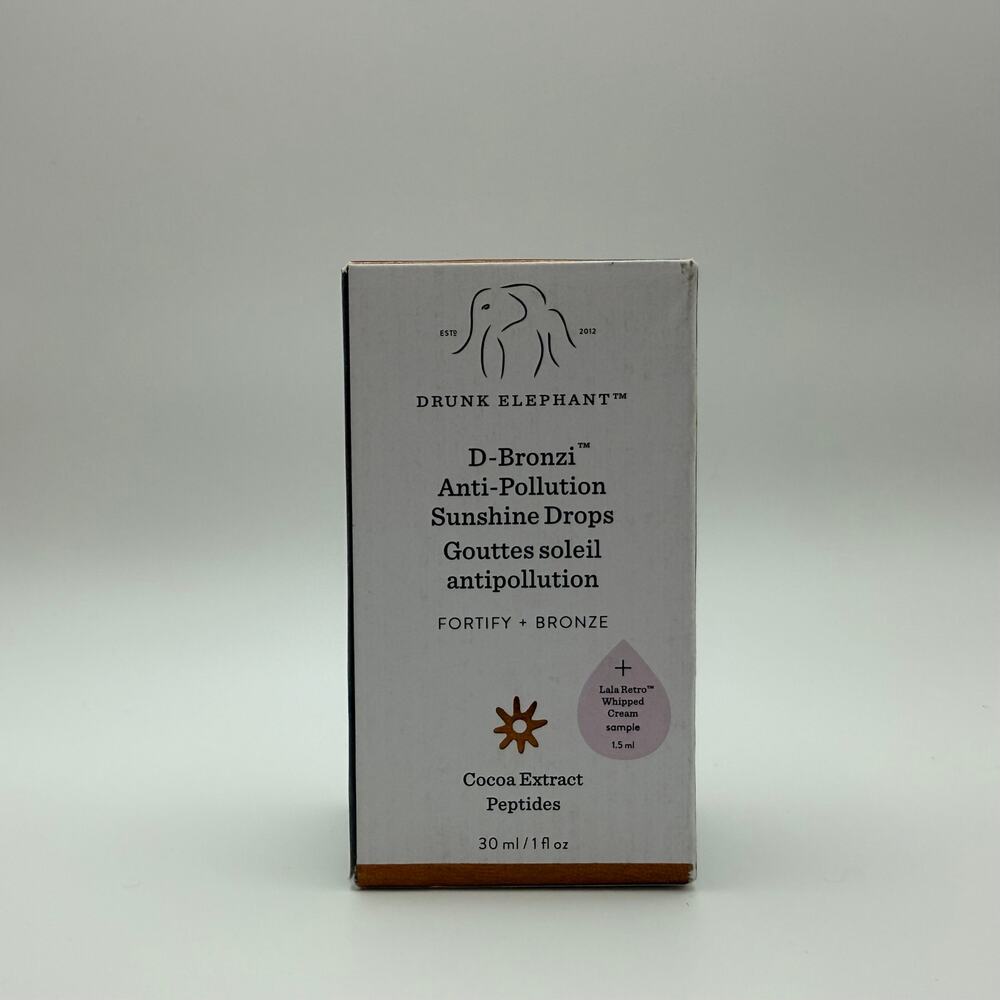 Drunk Elephant D-Bronzi Anti-Pollution Sunshine Drops Full Size 1 oz NIB - Picture 3 of 6